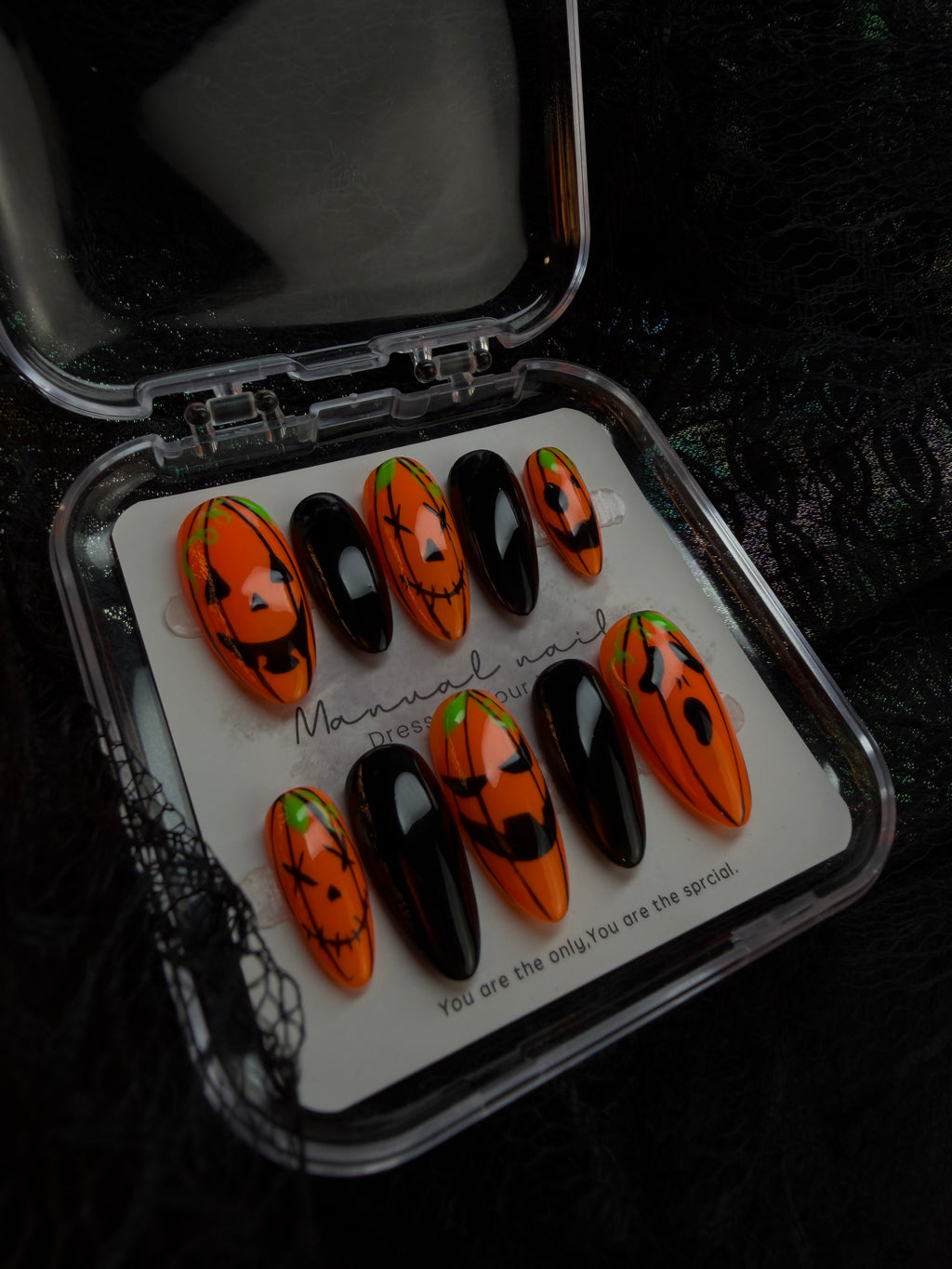 Halloween Pumpkin Nails